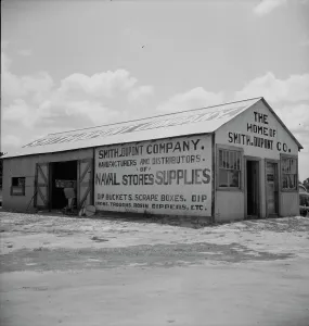 Turpentine Prints: Large turpentine still and processing plant near Valdosta