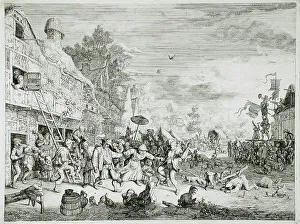 The Large Village Fair, 1685. Creator: Cornelis Dusart