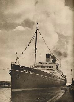 Bunting Gallery: One of the Largest Ships afloat, the Majestic owned by the Cunard White Star Line, 1936