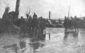 Belgium Europe Prints: De L'Argonne aux Flandres; Prisonniers allemands traversant les etendues de boue
