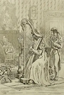 Rops Felicien Prints: L'Ariette, 1874. Creator: Félicien Rops