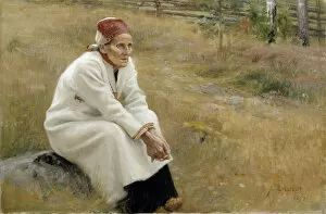 Edelfelt Gallery: Larin Paraske, 1893. Artist: Edelfelt, Albert Gustaf Aristides (1854-1905)