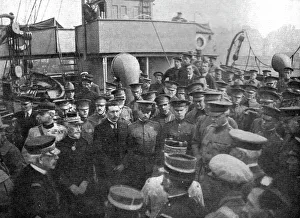 Welcoming Party Prints: L'Arrivee du General Pershing; Les receptions officielles a bord de l'Invicta