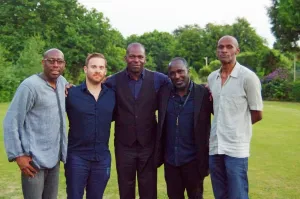 United Gallery: Larry Bartley, R Youngs, Q Collins, B Hodge and T Kofi, Watermill Jazz Club, Dorking, Surrey, 2015