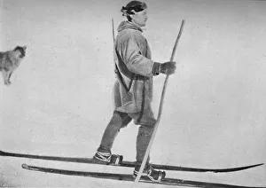Lars Pettersen on Snow Shoes, c1893-1896, (1897)