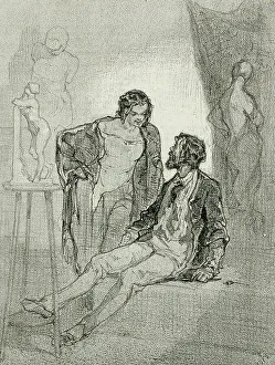 Rops Felicien Prints: L'Art, 1856. Creator: Félicien Rops