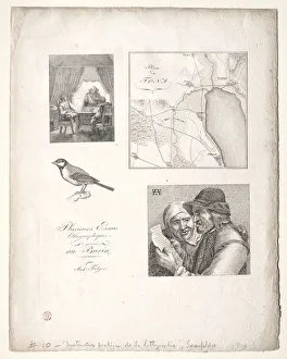 Lart de la litographie: Four Subjects after Falger. Creator: Alois Senefelder (German, 1771-1834)