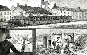 Lartigue Train, experimental railway installed in Ireland, between the towns of Listowel