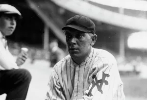Baseball Cap Prints: LaRue Kirby, New York NL, at Polo Grounds, NY (baseball), 1912. Creator: Bain News Service