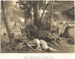 Carcass Prints: Las Bodas de Camacho, c. 1855. Creator: Célestin Nanteuil