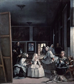 Images Dated 30th September 2005: Las Meninas or The Family of Philip IV, 1656-1657. Artist: Diego Velazquez