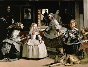 Philip Iv Gallery: Las Meninas, family of Philip IV, detail of the painting, by Diego de Velazquez