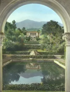 Las Tejas, Oakleigh Thorne house, 170 Picacho Road, Montecito, California, 1923. Creator: Frances Benjamin Johnston. Las Tejas, Oakleigh Thorne house, 170 Picacho Road, Montecito, California, 1923. Creator: Frances Benjamin Johnston
