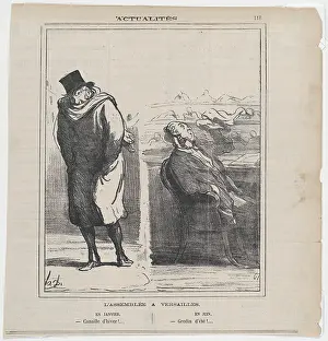 L'Assemblee a Versailles, 1872. Creator: Honore Daumier.<br> L'Assemblee a Versailles, 1872. Creator: Honore Daumier