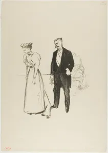 Predator Prints: Alone at last!, July 1894. Creator: Theophile Alexandre Steinlen