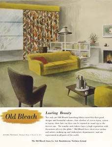 Lasting Beauty - Old Bleach Linen Co. advertisement, c1945