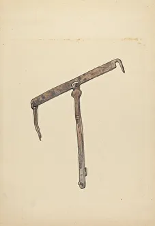 Holt Geoffrey Prints: Latch, 1935 / 1942. Creator: Geoffrey Holt