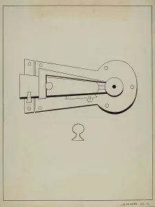 Towers Prints: Latch, c. 1936. Creator: John R. Towers