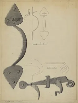 Mildred Ford Prints: Latch, c. 1937. Creator: Mildred Ford