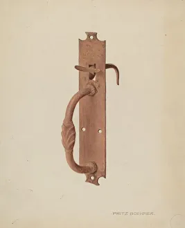 Door Handle Gallery: Latch, c. 1939. Creator: Fritz Boehmer