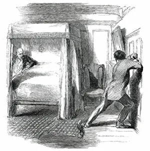 Running Away Prints: The Late Attack upon Marshal Haynau - the Bed-Room in which Marshal Haynau was Concealed