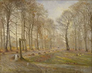 Late Autumn Day in the Jaegersborg Deer Park, North of Copenhagen, 1886. Artist: Philipsen, Theodor (1840-1920)