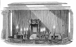 The late Dr. Dalton, lying in state, 1844. Creator: Unknown