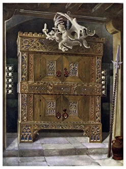Images Dated 27th February 2009: Late Gothic schrank, 1910.Artist: Edwin Foley