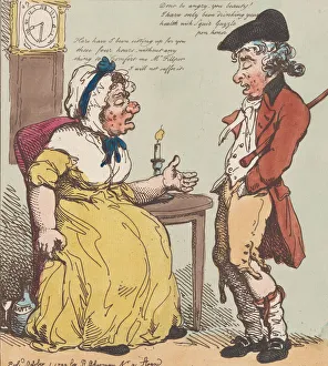 Late Prints: Late Hours!, October 1, 1799. October 1, 1799. Creator: Thomas Rowlandson