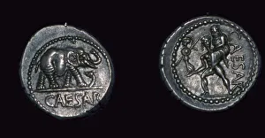 Late republican denarii of Julius Caesar, 1st century BC