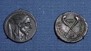 Late republican denarii showing the face of a Gaul, 1st century BC Late republican denarii showing the face of a Gaul, 1st century BC