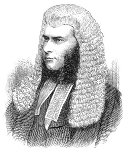 Barrister Prints: The late Right Hon. J. R. Davison, M.P. Judge Advocate General, 1871. Creator: Unknown