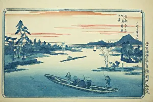 Late Spring at Massaki (Massaki boshun no kei), from the series Famous Views of the... c. 1831. Creator: Ando Hiroshige. Late Spring at Massaki (Massaki boshun no kei), from the series Famous Views of the... c. 1831. Creator: Ando Hiroshige