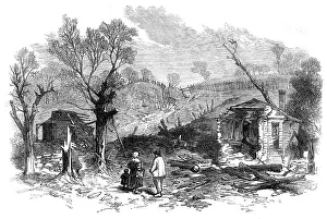 St Cloud France Prints: The Late War: exterior of No. 1 Prussian Battery