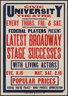 Latest Broadway Stage Successes 2, Syracuse, NY, [193-]. Creator: Unknown