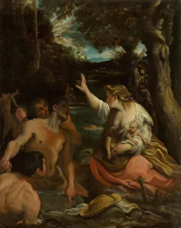 Latona and the Lycian Peasants (Latona Protecting her Children), 1585. Creator: Carracci