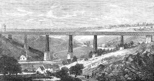 Lattice iron viaduct at the Ruisseau d'Alma, junction of the Montlucon and Limoges Railway, 1868. Creator: Unknown