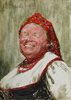 Cheerful Prints: Laughing Woman, 1906. Creator: Mieczyslaw Reyzner