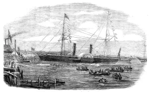 Passenger Steamer Prints: Launch of the Australian Steam-ship Pacific