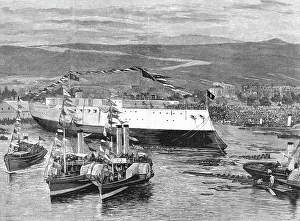 Tugboat Prints: The Launch of the Cruiser La Vizcaya at the Anglo-Spanish Shipyards