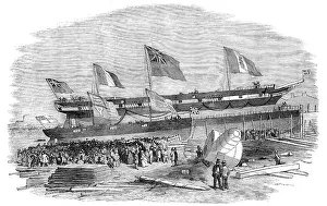 Launching Prints: Launch of The Genova Steam-ship