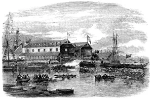 Launching Prints: Launch of H.M. Gun-Boat The Hardy