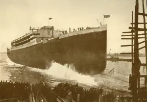 Launch of the Orama (Orient Line), 20, 000 Tons, c1930. Creator: Unknown