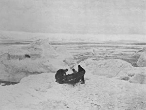 Antarctic Gallery: Launch of the Pram, c1911, (1913). Artist: G Murray Levick
