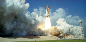 Launch Prints: Launch of Space Shuttle Challenger from Kennedy Space Center, Florida, USA, 1985