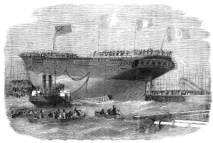 Union Jacks Prints: Launch of the Torino, at Blackwall, 1856