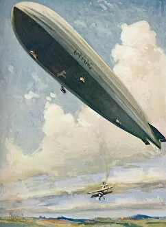 Launching an Aeroplane from an Airship in Mid-Air, 1927