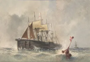 Field Cyrus West Gallery: Launching the Buoy from the Bow of the Great Eastern on August 8th, 1865, 1865-66