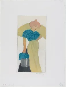 Steinlen Th And Xe9 Prints: The Laundress, 1898. Creator: Theophile Alexandre Steinlen