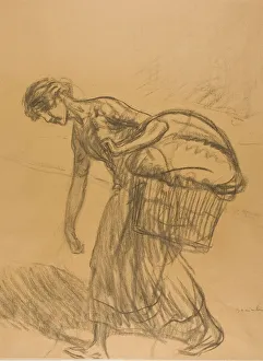 Steinlen Th And Xe9 Prints: Laundress, n. d. Creator: Theophile Alexandre Steinlen